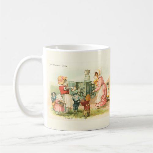 Victorian Cats Milk Maid Louis Wain Nursery Series Coffee Mug