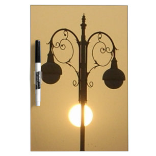 Victorian Charm: Vintage Streetlight Lamp Posts Dry Erase Board