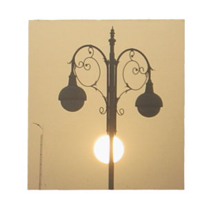 Victorian Charm: Vintage Streetlight Lamp Posts Notepad