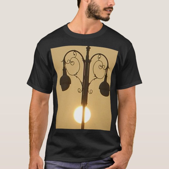 Victorian Charm: Vintage Streetlight Lamp Posts  T-Shirt (Front)