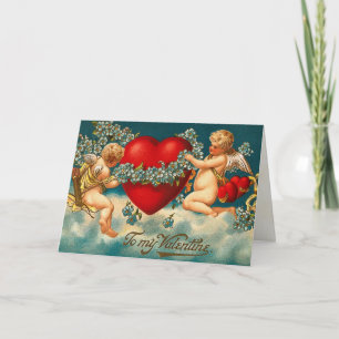 Victorian Cherub Valentine Card