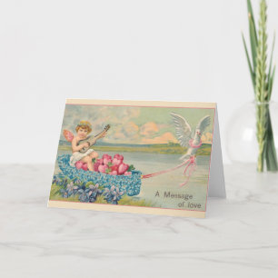 Victorian Cherub Valentine's Day Greeting Card