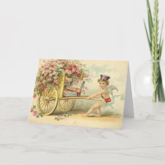 Victorian Cherub With Valentine's Day Cards
