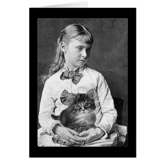 Victorian Child and Kitten Cards (Front)