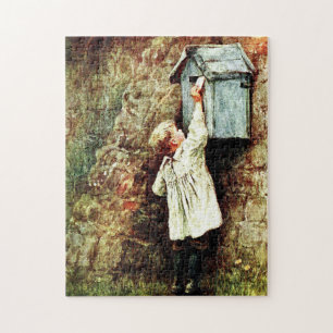 Victorian child mailing a letter jigsaw puzzle