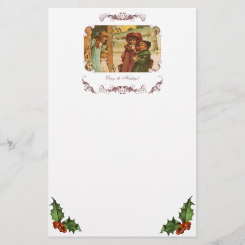 Victorian Children Christmas Stationery