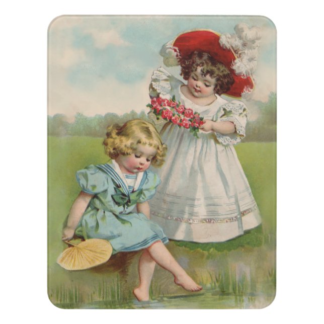 Victorian Children Door Sign (Contemporary Vert)