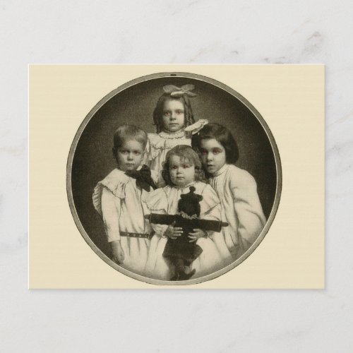 Victorian Children Funny Creepy Evil Demonic 1900s Postcard