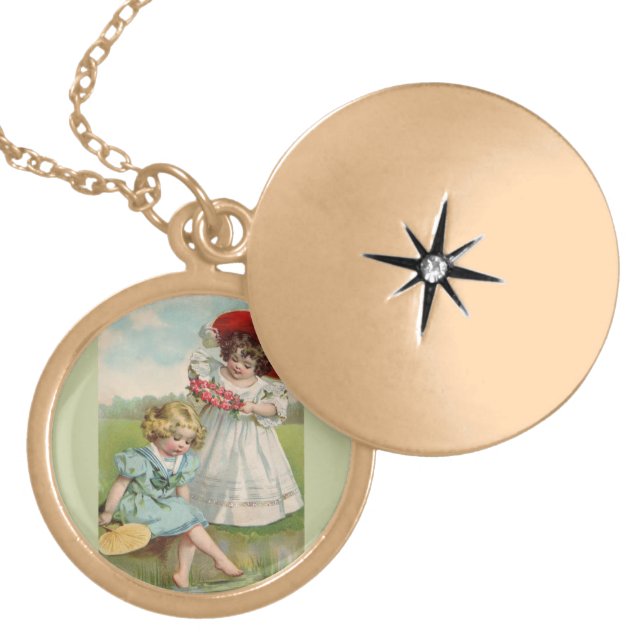 Victorian Children Locket Necklace (Front)