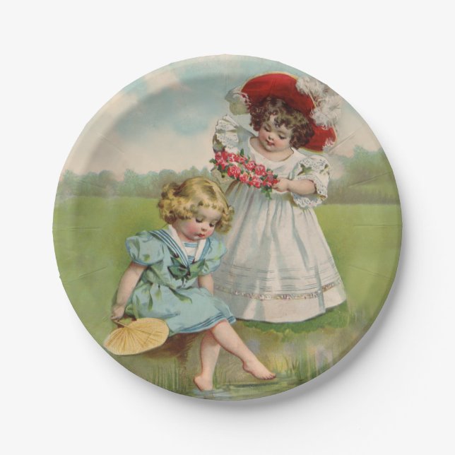 Victorian Children Paper Plates (Front)