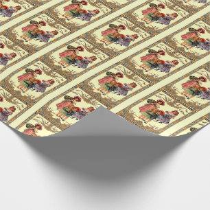 Victorian Children Vintage Art    Wrapping Paper