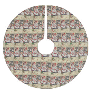 Victorian Children Vintage Christmas Tree Skirt