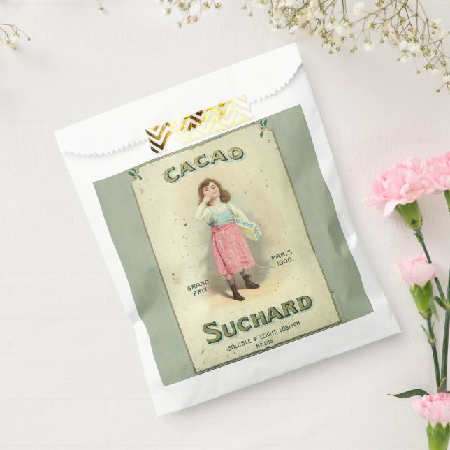 Victorian Chocolate Kiss Girl Sugar Favor Bag (Sealed)