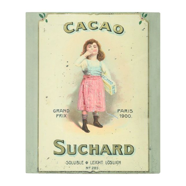Victorian Chocolate Kiss Girl Sugar Metal Print (Front)