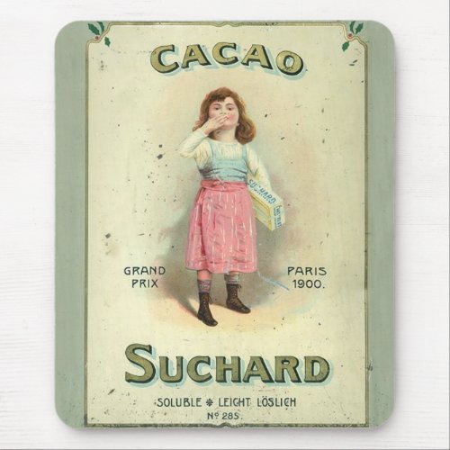 Victorian Chocolate Kiss Girl Sugar Mouse Pad