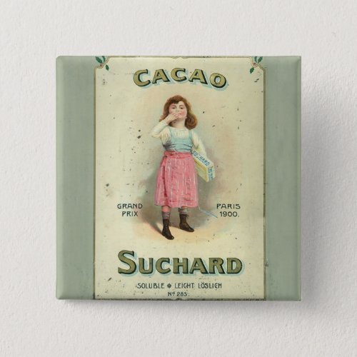 Victorian Chocolate Kiss Girl Sugar Pinback Button