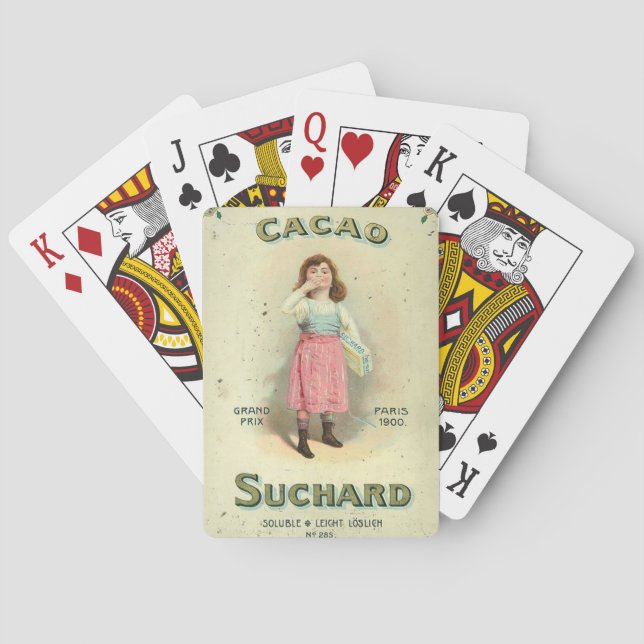 Victorian Chocolate Kiss Girl Sugar Poker Cards (Back)