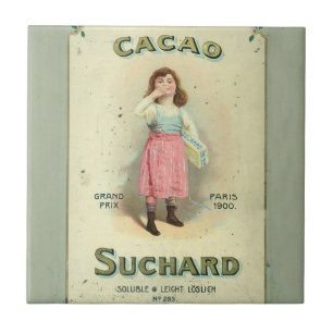 Victorian Chocolate Kiss Girl Sugar Tile