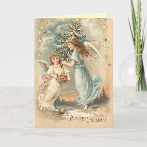 Victorian Christmas Angel Card