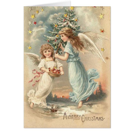 Victorian Christmas Angel Card | Zazzle.com
