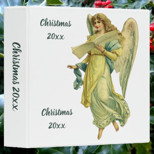 Victorian Christmas Angel Gloria in Excelsis Deo 3 Ring Binder