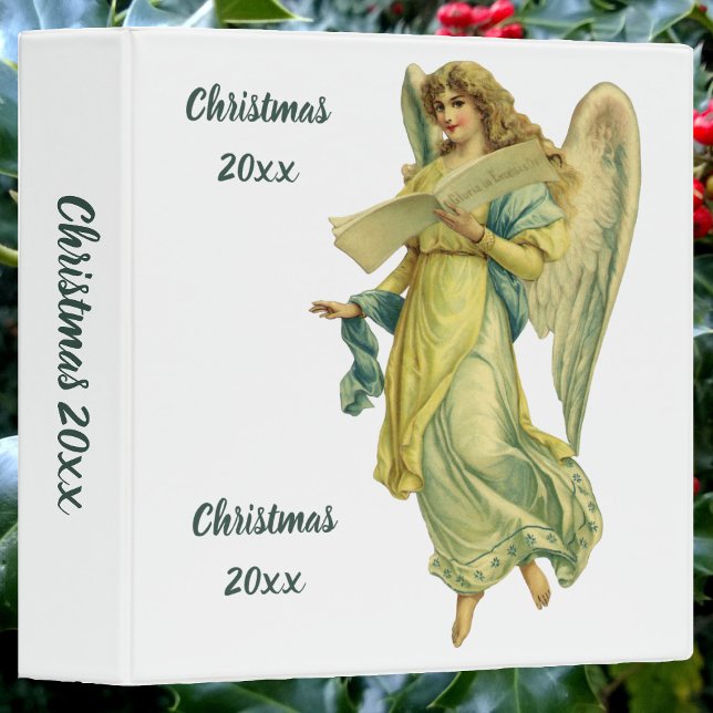Victorian Christmas Angel, Gloria in Excelsis Deo 3 Ring Binder (Creator Uploaded)