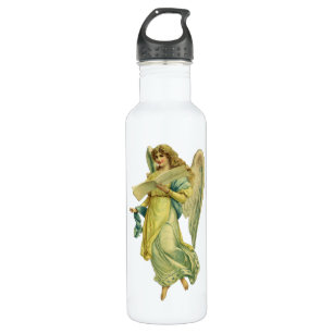 Victorian Christmas Angel, Gloria in Excelsis Deo Stainless Steel Water Bottle