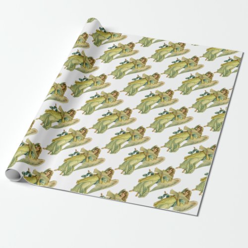Victorian Christmas Angel Gloria in Excelsis Deo Wrapping Paper