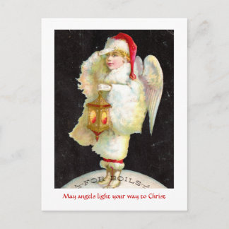 Victorian Christmas Angel Holiday Postcard