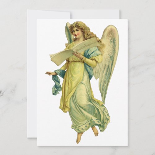 Victorian Christmas Angel Invitation