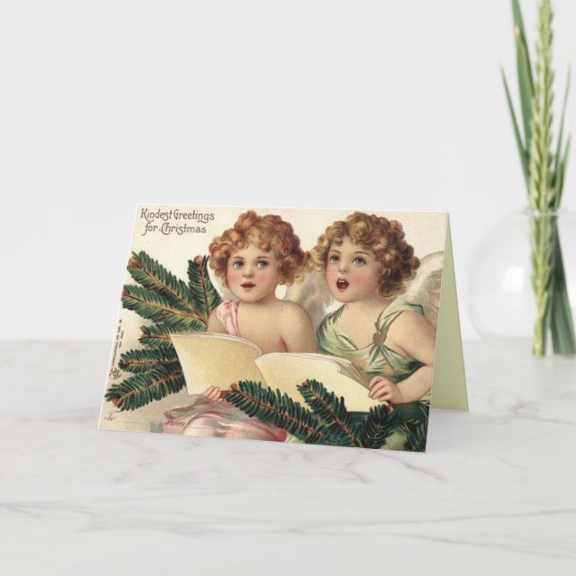 Victorian Christmas Angels Card (Front)
