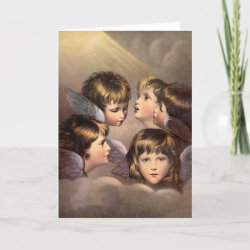 Victorian Christmas Angels Caroling Card