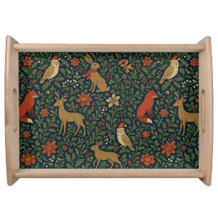 Victorian Christmas Animal & Botanical Serving Tray