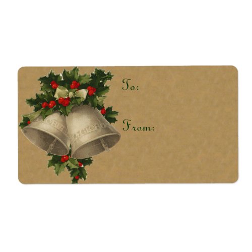 Victorian Christmas Bell Labels