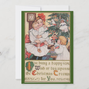 Victorian Christmas Card,victorian,vintage,xmas, Thank You Card