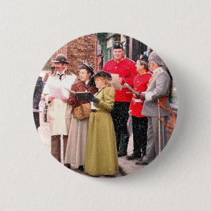 VICTORIAN CHRISTMAS CAROL SINGERS BUTTON