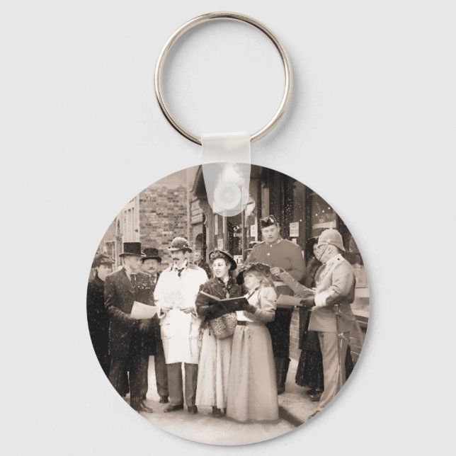 VICTORIAN CHRISTMAS CAROL SINGERS KEYCHAIN (Front)