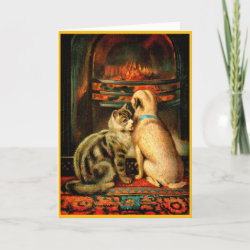 Victorian Christmas Cat & Dog