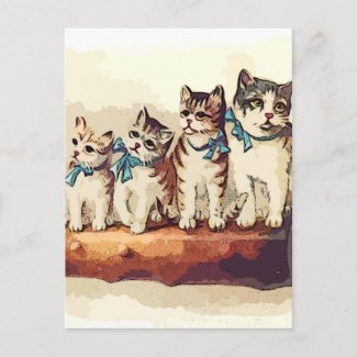 Victorian Christmas Cats