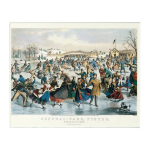 Victorian Christmas Central Park Currier & Ives Acrylic Print