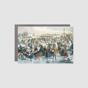 Victorian Christmas Central Park Currier & Ives Car Magnet