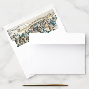 Victorian Christmas Central Park Currier & Ives Envelope Liner