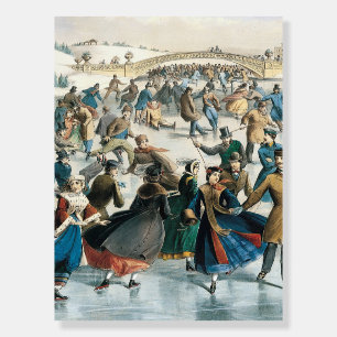 Victorian Christmas Central Park Currier & Ives Foam Board