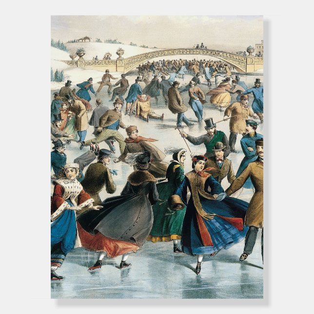 Victorian Christmas Central Park Currier & Ives Foam Board (Front)
