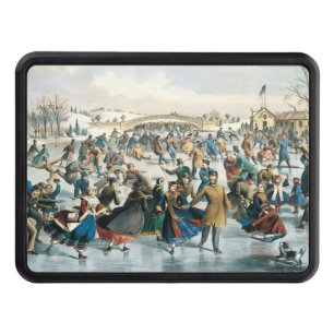 Victorian Christmas Central Park Currier & Ives Hitch Cover