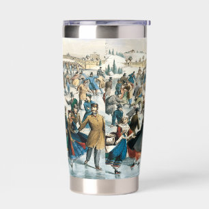 Victorian Christmas Central Park Currier & Ives Insulated Tumbler