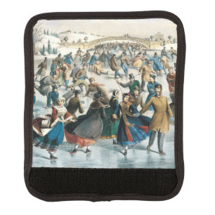 Victorian Christmas Central Park Currier & Ives Luggage Handle Wrap