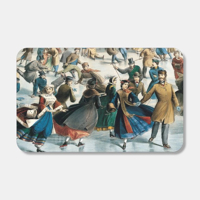 Victorian Christmas Central Park Currier & Ives Matchboxes (Front)