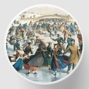 Victorian Christmas Central Park Currier & Ives Mini Candle Favors