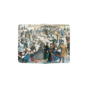 Victorian Christmas Central Park Currier & Ives Passport Holder